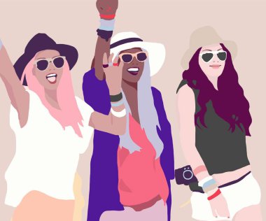 Fashion woman illustration. Hand drawn illustration trendy girl