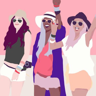 Fashion woman illustration. Hand drawn illustration trendy girl