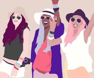 Fashion woman illustration. Hand drawn illustration trendy girl