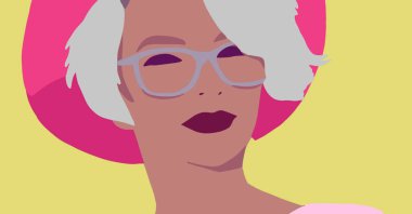 Afro saçlı kadın. Şirin siyah Afrikalı kadın. Sevimli siyah moda kızı yaşam tarzı çizimi