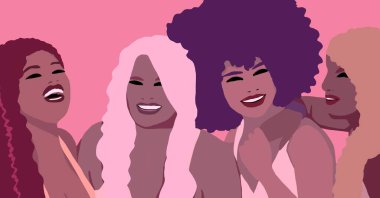 Siyahi kadın yaşam tarzı çizimi. Afrikalı moda kızı