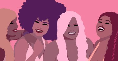 Siyahi kadın yaşam tarzı çizimi. Afrikalı moda kızı