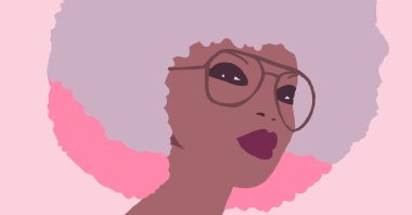 Siyahi kadın yaşam tarzı çizimi. Afrikalı moda kızı