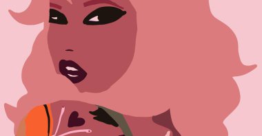 Siyahi kadın yaşam tarzı çizimi. Afrikalı moda kızı