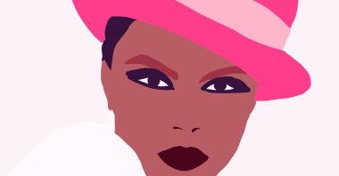 Siyahi kadın yaşam tarzı çizimi. Afrikalı moda kızı