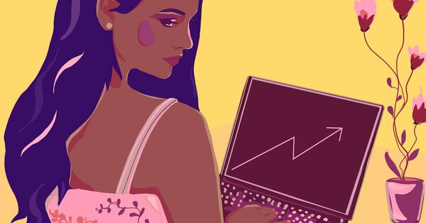 Black woman lifestyle illustration. African fashion girl