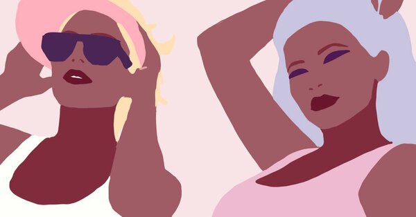 Black woman lifestyle illustration. African fashion girl