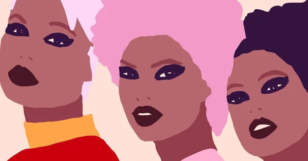 Mujer Negra Africana Ilustración Estilo Vida — Foto de Stock