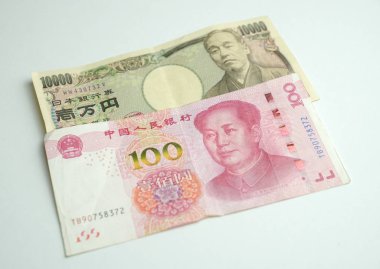 Japanese Yen and Chinese Yuan (RMB) clipart