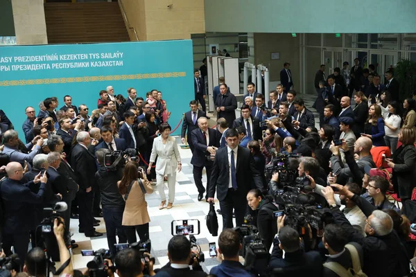 Nursultan Nasarbajew Besuch Bei Den Vorgezogenen Präsidentschaftswahlen Juni 2019 Astana — Stockfoto