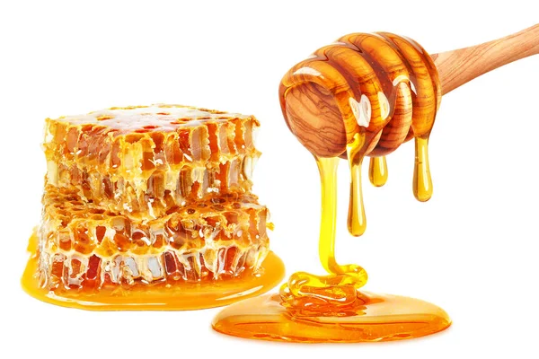 Miele e favo — Foto Stock