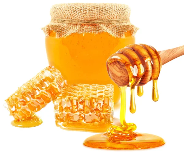 Honey isolated on white — Stock Photo, Image