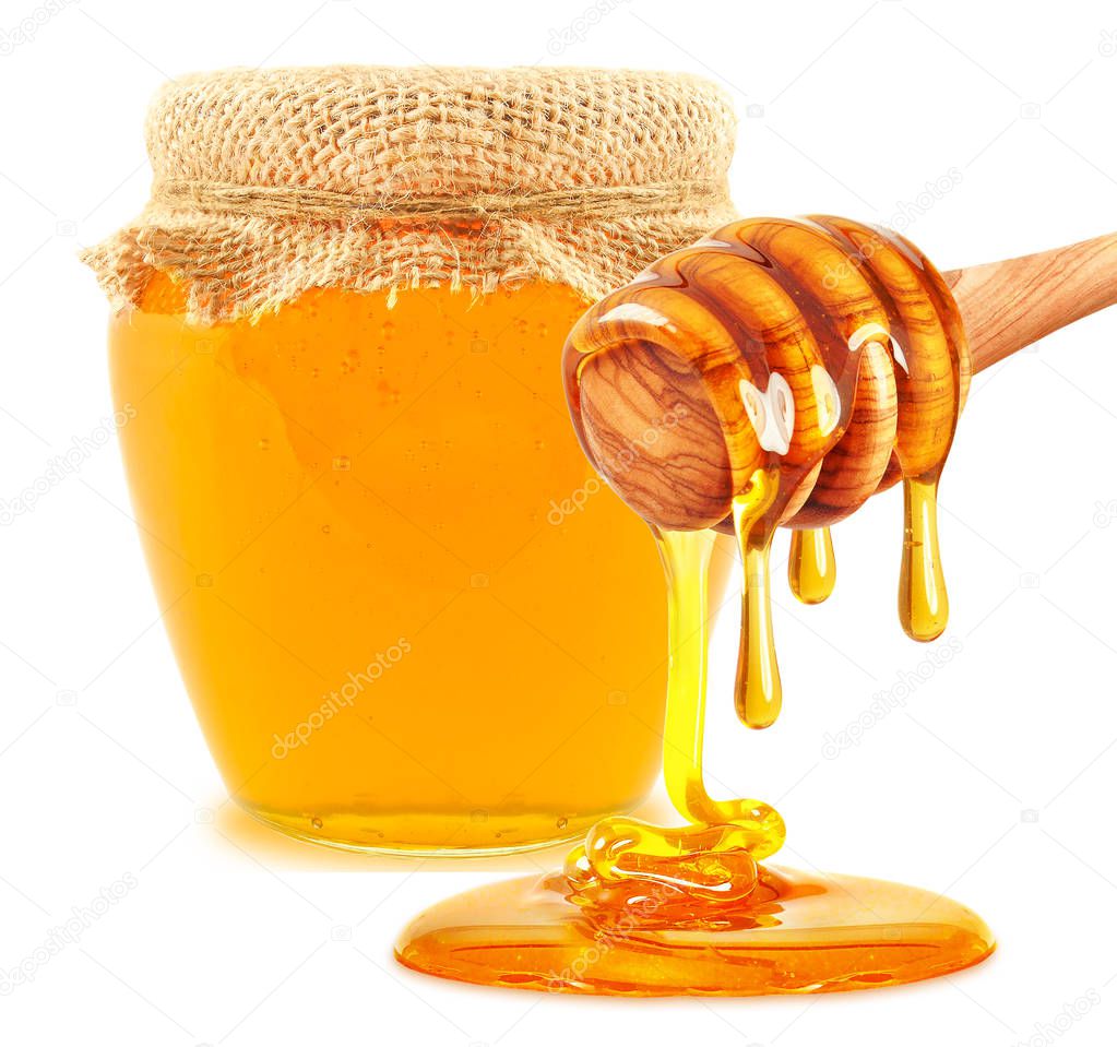 honey isolated on white