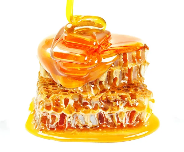 Honig und Waben — Stockfoto