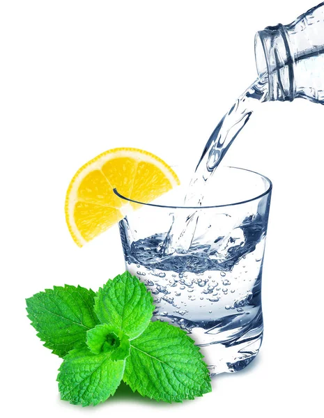 Acqua con menta e limone — Foto Stock