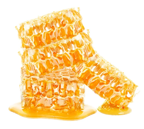 Favos de mel isolados em um branco — Fotografia de Stock