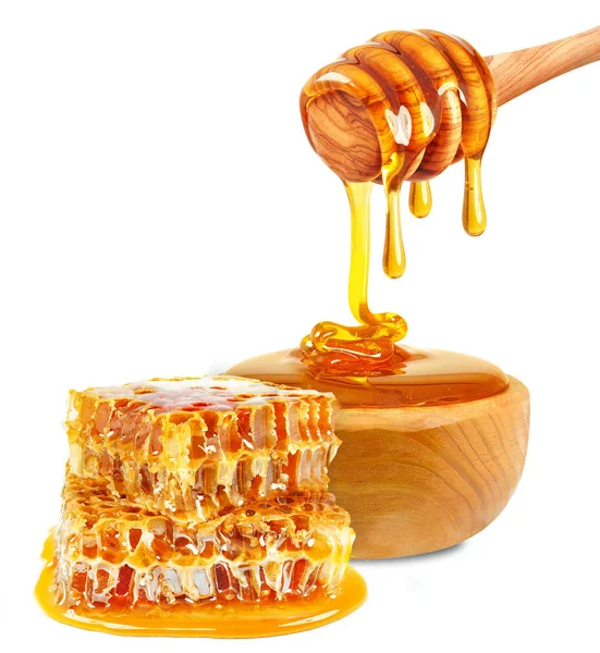蜂蜜和蜂窝 — 图库照片