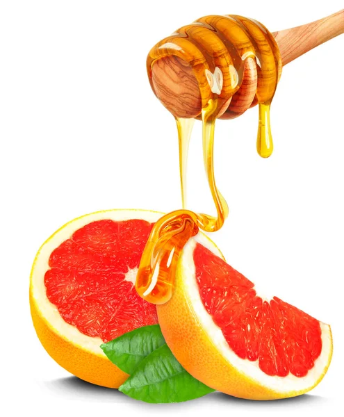 Grapefruit und Honig — Stockfoto