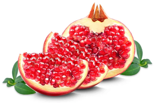 Pomegranate pieces isolated — Stock Photo, Image