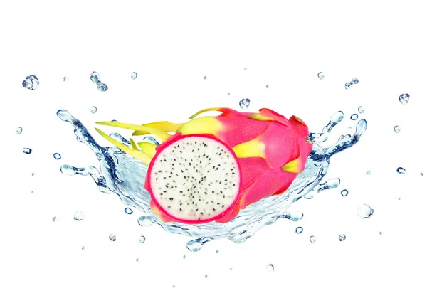 Pitaya salpicando água — Fotografia de Stock