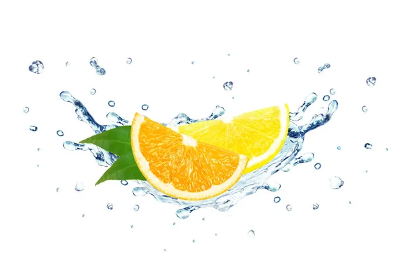 Citrus splash water — Stock Photo, Image