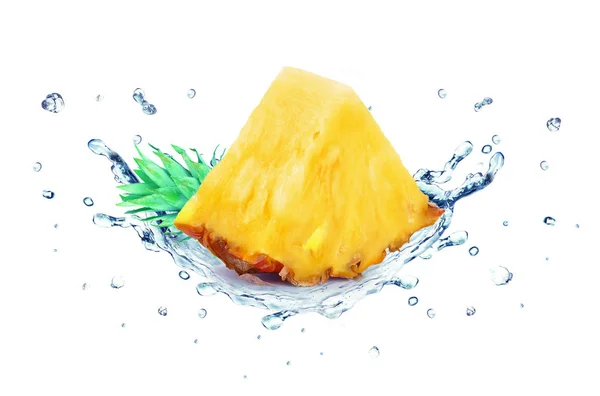 Eau d'éclaboussure d'ananas — Photo