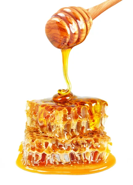 Honungskakor isolerad på vit — Stockfoto