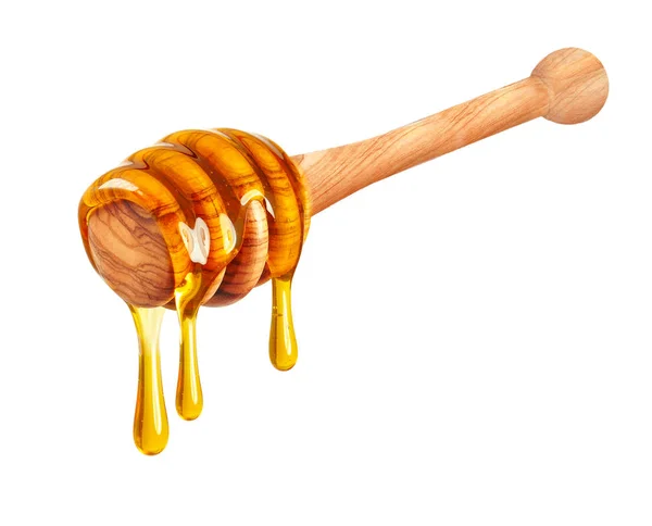 bal damlaması beyaz arkaplanda izole edildi