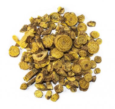 Sayı tabanı Scutellariae, Çin bitkisel ilaç izole. Huang Qin