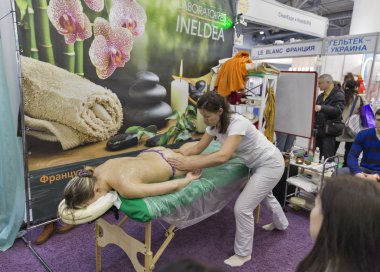 Estet güzellik Fuarı'nda Kiev, Ukrayna.