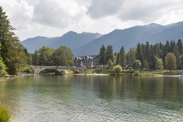 Ribcev Laz town and Bohinj lake landscape, Slovenia — ストック写真