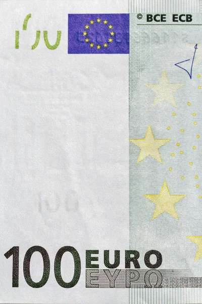 One hundred Euro banknote closeup — Stock Photo, Image