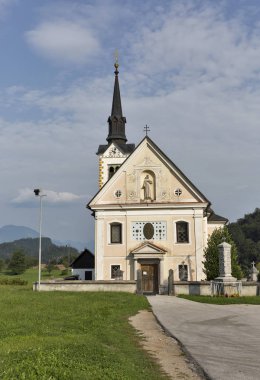 Geleneksel Katolik Kilisesi'nde Bohinjska Bela köyü yakınlarında Bled, Slovenya.