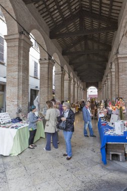 Rimini, İtalya için eski Balık pazarı Galerisi'nde açık piyasa.