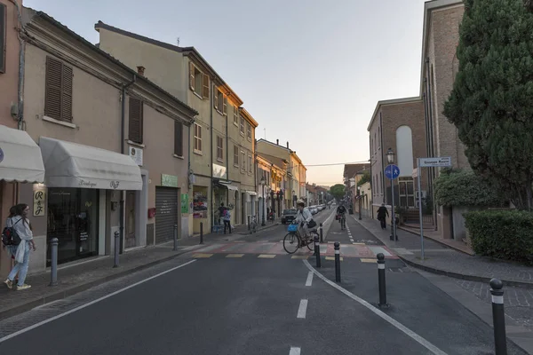 Aurelio Saffi antigua calle en Rímini, Italia . — Foto de Stock