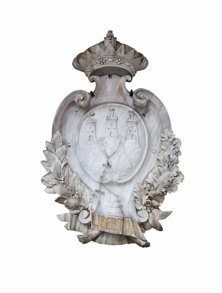 Escudo de Armas San Marino aislado sobre blanco . — Foto de Stock