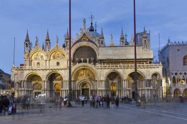 Piazza San Marco ve katedral Venedik, İtalya.