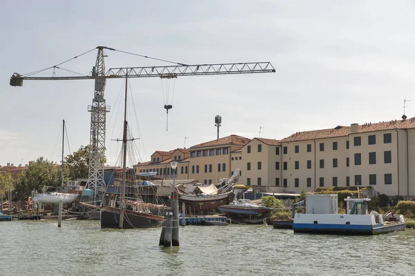 Industrial dock in Venice, Italy — Stock Photo, Image