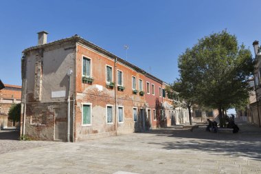 Murano Adası eski mimari. Venedik, İtalya