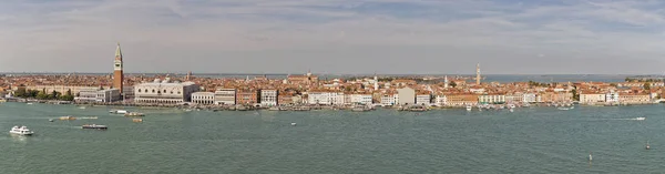 Venice lagoon with cityscape aerial panorama, Italy. — Stock Photo, Image