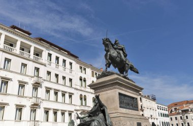 Binicilik Victor Emmanuel II anıtı Venedik, İtalya.