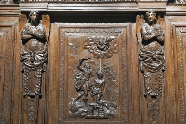 Wnętrze kościoła San Giorgio Maggiore zakrystii w Wenecja, Włochy. — Zdjęcie stockowe