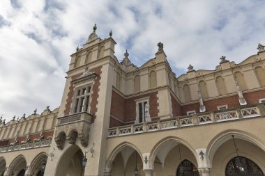 Krakow tarihi kent, Polonya bina Sukiennice cephe.