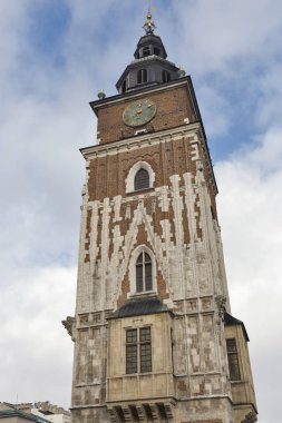 Krakow gothic town hall tower, Polonya.