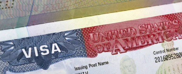 American Visa Primer plano . — Foto de Stock