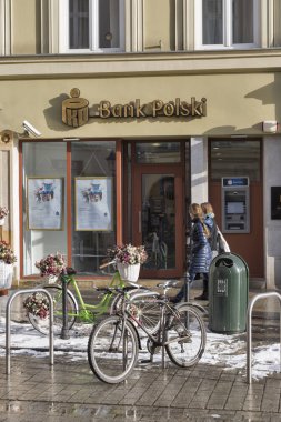 Banka Polski Krakow Old Town, Polonya.