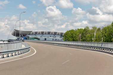 Boryspil Uluslararası Havaalanı'na giden yol. Kiev, Ukrayna.