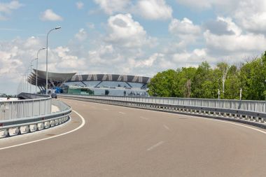 Road to Boryspil International Airport. Kiev, Ukraine. clipart