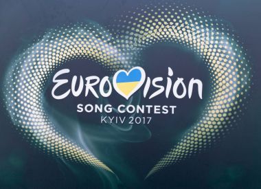 Eurovision Şarkı Yarışması 2017 logo closeup Kiev, Ukrayna açık.