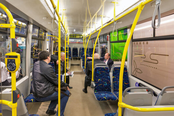 Интерьер электробуса на киевской выставке Plug-in Ukraine 2017
.